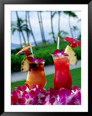 Tropical Cocktails, Poipu, Usa by Holger Leue Pricing Limited Edition Print image