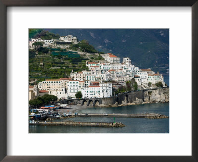 Town View With Harbor, Amalfi, Amalfi Coast, Campania, Italy by Walter Bibikow Pricing Limited Edition Print image