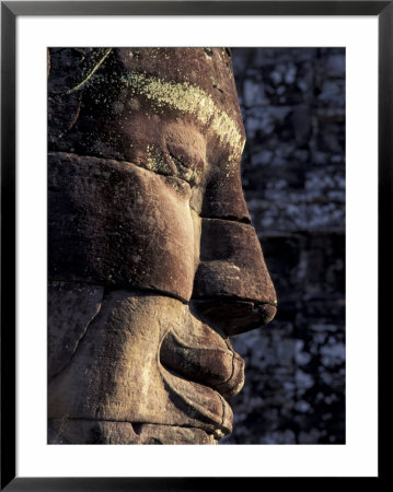 Ancient Stone Sculpture At Banyon, Angkor Wat, Cambodia by Keren Su Pricing Limited Edition Print image