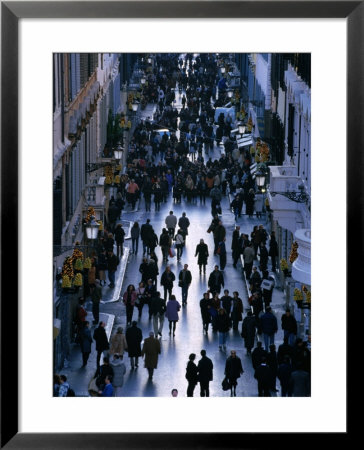 People Walk The Via Condotti As Seen From The Spanish Steps, Rome, Italy by Martin Moos Pricing Limited Edition Print image