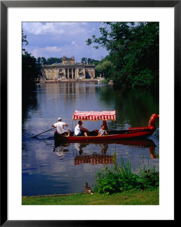Boating In Lazienki Park With Palace On The Isle Behind, Warsaw, Poland by Krzysztof Dydynski Pricing Limited Edition Print image