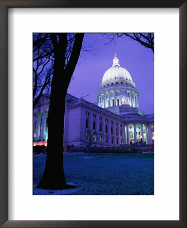 State Capitol Building At Dusk, Madison, United States Of America by Richard Cummins Pricing Limited Edition Print image