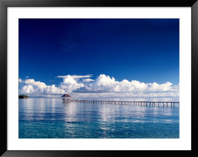 Wooden Jetty Extending Off Kadidiri Island, Togian Islands, Sulawesi by Jay Sturdevant Pricing Limited Edition Print image