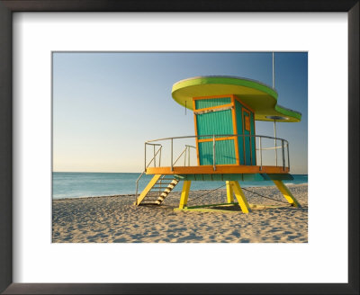 Lifeguard Hut On Beach, South Beach, Miami Beach, Miami, Florida, Usa by Gavin Hellier Pricing Limited Edition Print image