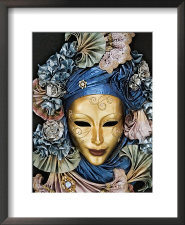 Venetian Paper Mache Mask Worn For Carnivals And Festive Occasions, Venice, Italy by Dennis Flaherty Pricing Limited Edition Print image