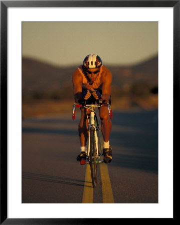 Road Biker, Santa Fe, New Mexico, Usa by Lee Kopfler Pricing Limited Edition Print image