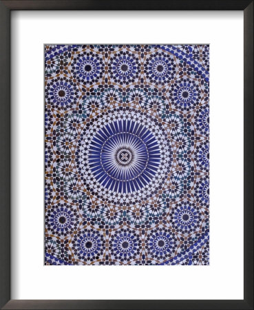 Zellij (Geometric Mosaic Tilework) Adorn Walls, Morocco by John & Lisa Merrill Pricing Limited Edition Print image