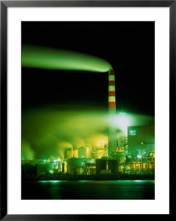 Pollution From Pulp Mill Enhanced At Night, Eureka, California, Usa by Jan Stromme Pricing Limited Edition Print image