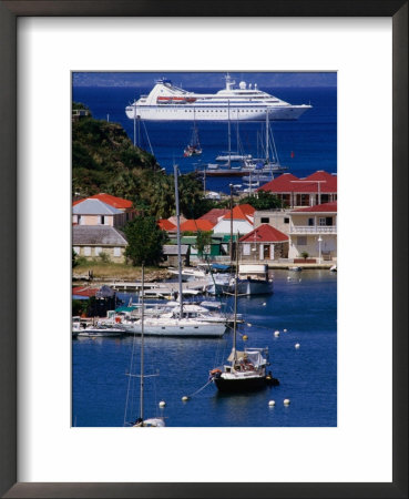 Cruise Ship Approaching Island Port, Gustavia, St. Barts by Wayne Walton Pricing Limited Edition Print image