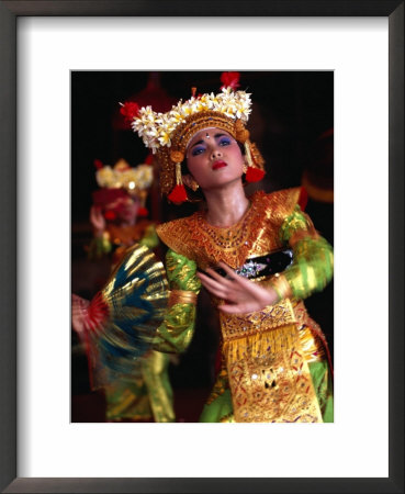 One Of The Legong Dancers Competing In School Competitions At The Arts Centre, Denpasar, Indonesia by Adams Gregory Pricing Limited Edition Print image