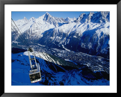 Cable-Car Or Telecabine Approaching Summit Of Aiguille Du Midi, Chamonix, France by Christian Aslund Pricing Limited Edition Print image