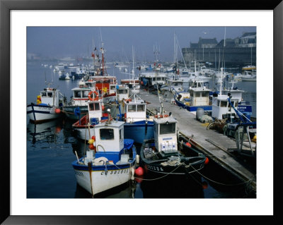 Fishing Boats In The Harbour, Concarneau, Brittany, France by Martin Moos Pricing Limited Edition Print image