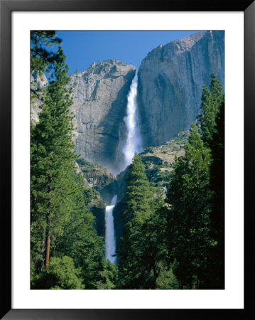 Waterfalls Swollen By Summer Snowmelt At The Upper And Lower Yosemite Falls, Usa by Ruth Tomlinson Pricing Limited Edition Print image