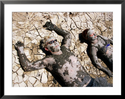 Mud Bathing On Bank Of Rio Grande, U.S.A. by Oliver Strewe Pricing Limited Edition Print image