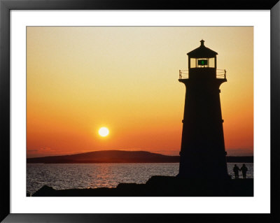 Peggy's Cove Lighthouse At Sunset, Nova Scotia, Canada by Jeff Greenberg Pricing Limited Edition Print image