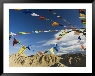 Prayer Flags On The Peak Of Victory, Leh, Ladakh, Indian Himalayas, India, Asia by Jochen Schlenker Pricing Limited Edition Print image
