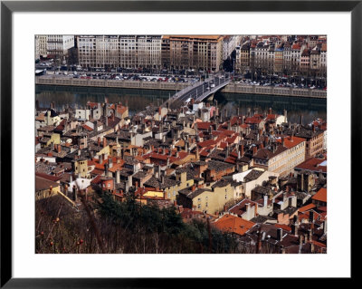 City Rooftops And River From Hilltop., Lyon, Rhone-Alpes, France by Christopher Groenhout Pricing Limited Edition Print image