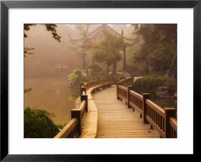 Footpath And Pavillon, West Lake, Hangzhou, Zhejiang Province, China, Asia by Jochen Schlenker Pricing Limited Edition Print image