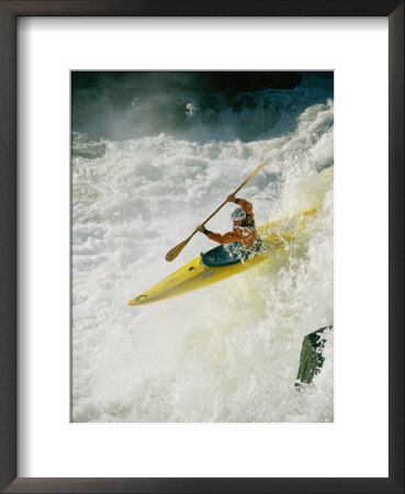 A Kayaker Takes The Plunge Through The Raging Whitewater On The Potomac River by Skip Brown Pricing Limited Edition Print image