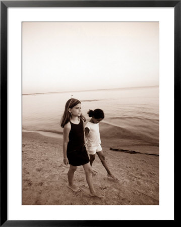 Girls Walking On Wasaga Beach, Ontario by Rodrigo Moreno Pricing Limited Edition Print image