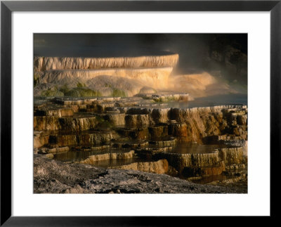 Minerva Spring At Mammoth Hot Springs, Yellowstone National Park, Usa by Carol Polich Pricing Limited Edition Print image