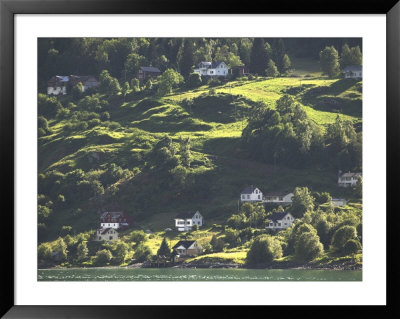 Village Along Sogne Fjord, Norway by Russell Young Pricing Limited Edition Print image