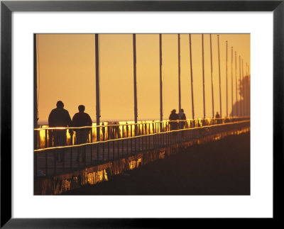 Sunlight Shines On The Harbor Breakwater In Santa Barbara by Rich Reid Pricing Limited Edition Print image