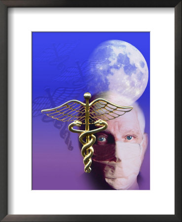 Moon, Surgeon, And Caduceus by Paul Katz Pricing Limited Edition Print image
