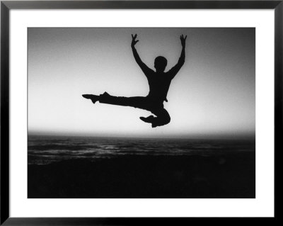 Silhouette Of Male Ballet Dancer by Bonnie Kamin Pricing Limited Edition Print image