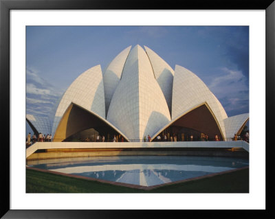 The Bahai Lotus Flower Temple, Built In 1980, Centre Of The Bahai Faith, Delhi, India by Christopher Rennie Pricing Limited Edition Print image