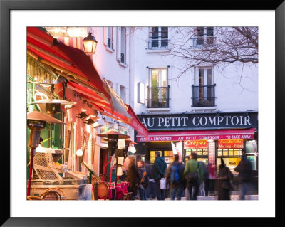 Evening Detail, Place Du Tertre, Montmartre, Paris, France by Walter Bibikow Pricing Limited Edition Print image