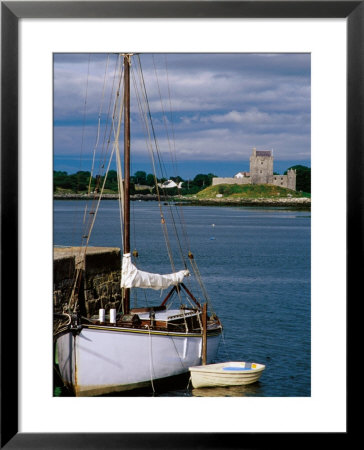 Yacht And Dinghy Moored At Kinvara Pier, Kinvara, Ireland by Richard Cummins Pricing Limited Edition Print image