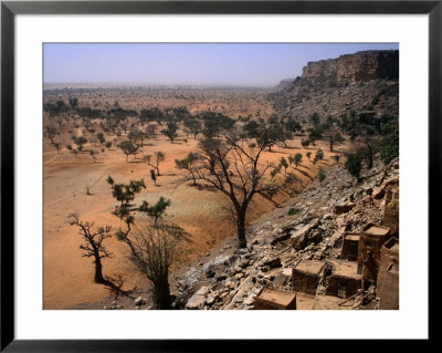 Rooftops Of Ende Village On The Bandiagara Escarpment And Plains Below, Ende, Mopti, Mali by Jane Sweeney Pricing Limited Edition Print image