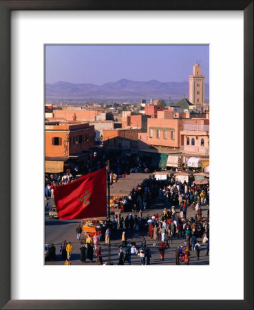 Djemaa El-Fna Square In Old Part Of Town, Marrakesh, Morocco by Christopher Groenhout Pricing Limited Edition Print image
