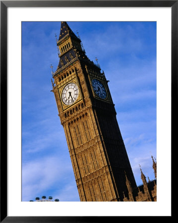 Exterior Of Big Ben With Part Of London Eye, London, United Kingdom by Glenn Beanland Pricing Limited Edition Print image