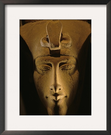 Pharaohs Of The Sun, Sandstone Image Of Akhenaten At Karnak, Egypt by Kenneth Garrett Pricing Limited Edition Print image