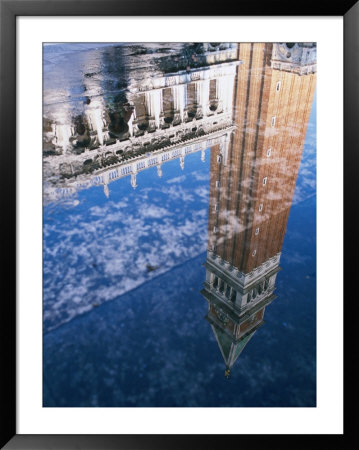 The Campanile Reflected In A Puddle, Venice, Veneto, Italy by Juliet Coombe Pricing Limited Edition Print image