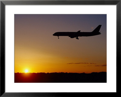 Jet Landing At Sunset, O'hare Airport, Il by Ed Lallo Pricing Limited Edition Print image