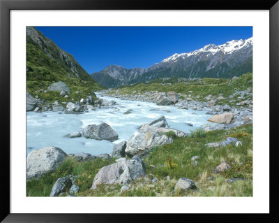 Hooker River, Mt. Cook National Park, South Island, New Zealand by Rob Tilley Pricing Limited Edition Print image