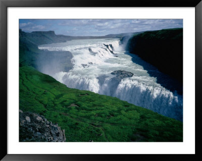 View Of The Spectacular Gullfoss Waterfall North Of The Farm Brattholt, Gullfoss, Iceland by Cornwallis Graeme Pricing Limited Edition Print image