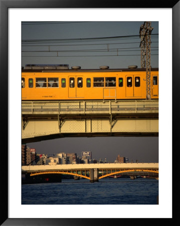 Sobu Train Crossing Sumida-Gawa River, Tokyo, Japan by Martin Moos Pricing Limited Edition Print image