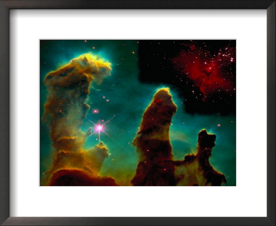 Eagle Nebula, Taken From Hubble Telescope by Arnie Rosner Pricing Limited Edition Print image