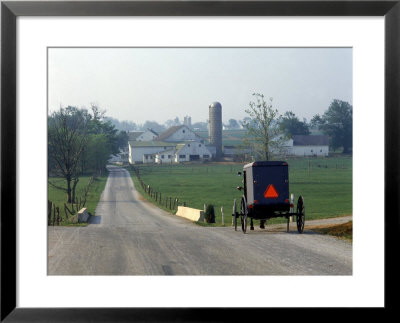 Horse And Buggy On Road, Lancaster, Pa by Scott Berner Pricing Limited Edition Print image