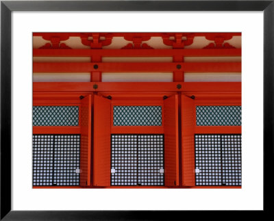 Orange Framed Doors Of The Kongobu-Ji Temple In The Dai Garan, Koya-San, Koya-San, Kinki, Japan, by Frank Carter Pricing Limited Edition Print image