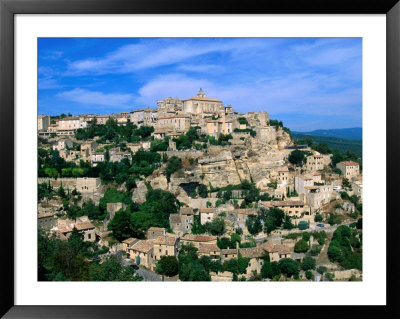 Hilltop Tiered Village With A Chatau On Top, Gordes, France by John Elk Iii Pricing Limited Edition Print image