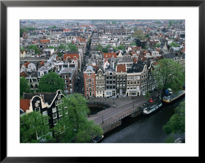Overhead Of Gabled Houses In The Joordan Area, From Tower Of Westerkerk, Amsterdam, Netherlands by Martin Moos Pricing Limited Edition Print image