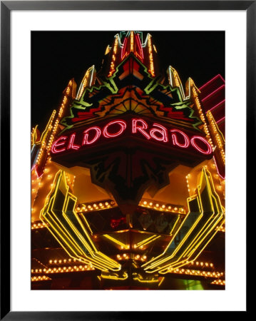 Neon Lights Of Casino, Reno, Usa by Mark & Audrey Gibson Pricing Limited Edition Print image