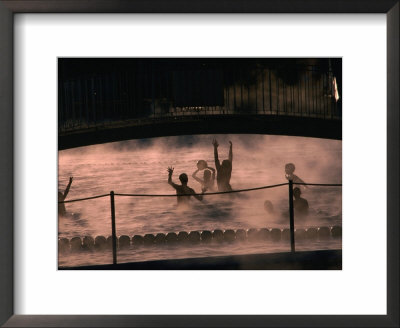 Winter Water Volleyball In Laugardalur Outdoor Pool, Reykjavik, Iceland by Juliet Coombe Pricing Limited Edition Print image