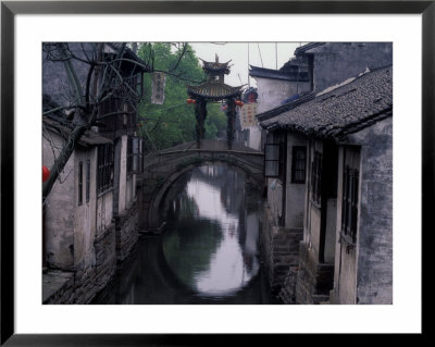 Stone Arch Bridge Over Grand Canal In Ancient Watertown, China by Keren Su Pricing Limited Edition Print image