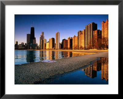 City Skyline From North Avenue Beach, Chicago, United States Of America by Richard Cummins Pricing Limited Edition Print image